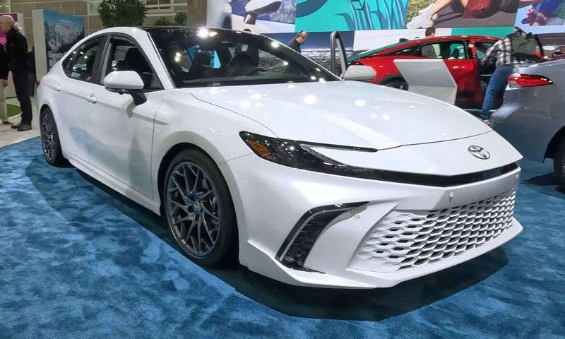 A Toyota Camry XV80, front three-quarter